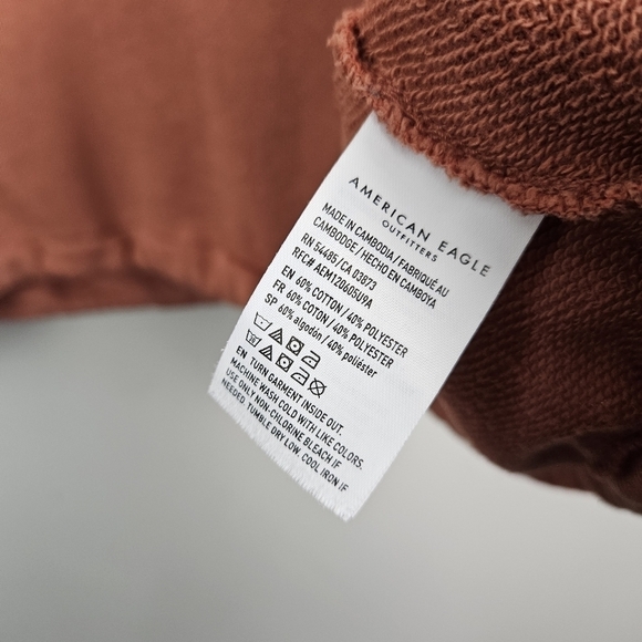 American Eagle Short Sleeve Crewneck Sweatshirt Sweater Medium - Picture 6 of 7